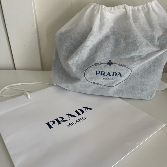 Prada Logo Jacquard Black Canvas Satchel - Authentic - Picture 3 of 15